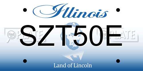 SZT50E Illinois License Plate