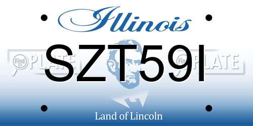 SZT59I Illinois License Plate