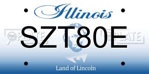 SZT80E Illinois License Plate