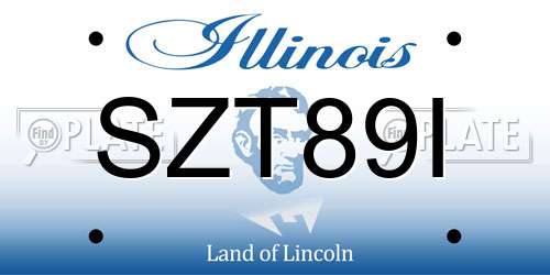SZT89I Illinois License Plate