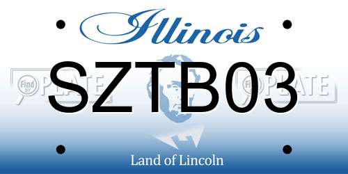 SZTB03 Illinois License Plate