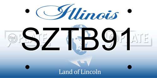 SZTB91 Illinois License Plate