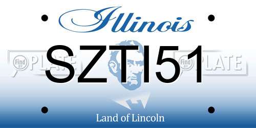 SZTI51 Illinois License Plate