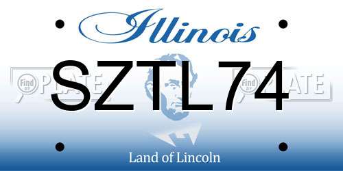 SZTL74 Illinois License Plate