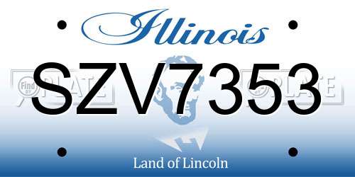 SZV7353 Illinois License Plate