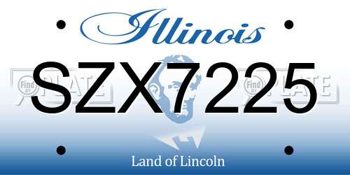 SZX7225 Illinois License Plate