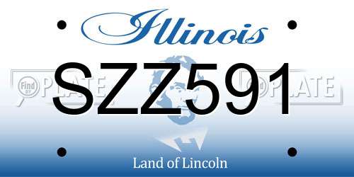 SZZ591 Illinois License Plate