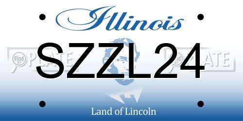 SZZL24 Illinois License Plate