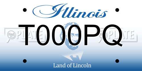 T000PQ Illinois License Plate
