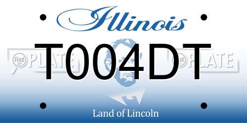 T004DT Illinois License Plate