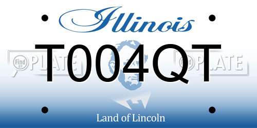 T004QT Illinois License Plate
