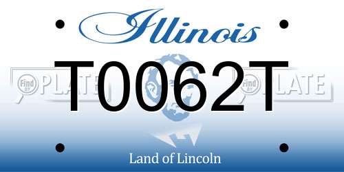T0062T Illinois License Plate