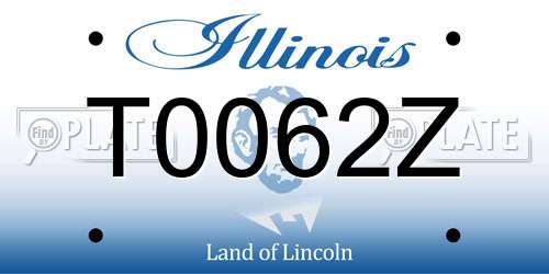T0062Z Illinois License Plate