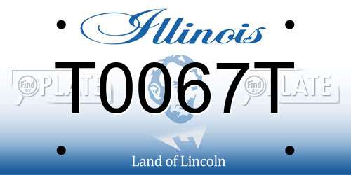 T0067T Illinois License Plate