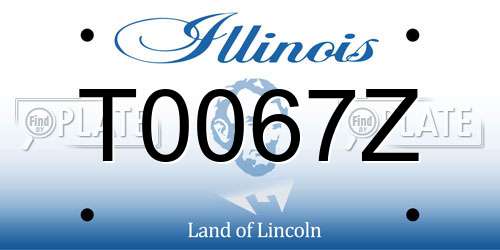 T0067Z Illinois License Plate