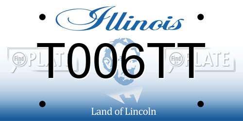 T006TT Illinois License Plate