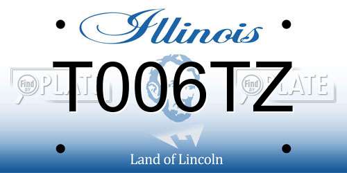 T006TZ Illinois License Plate