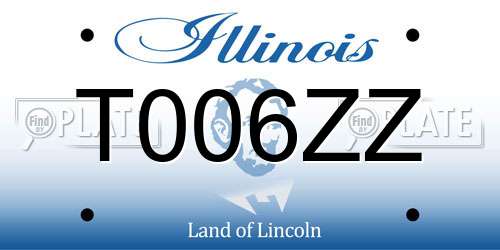 T006ZZ Illinois License Plate