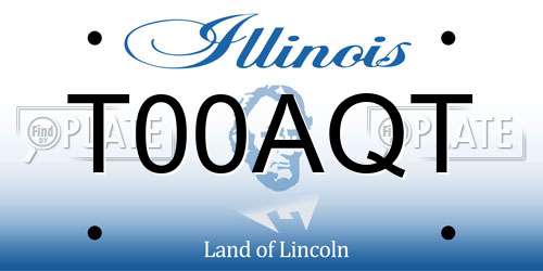 T00AQT Illinois License Plate