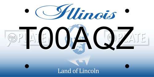 T00AQZ Illinois License Plate