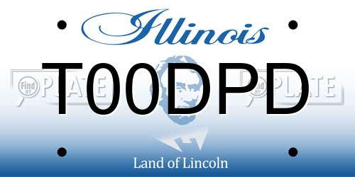 T00DPD Illinois License Plate