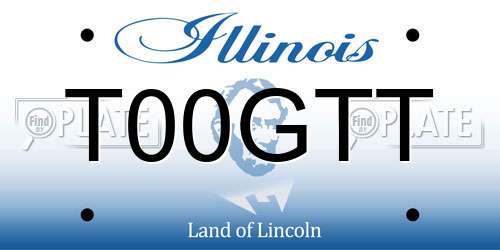 T00GTT Illinois License Plate
