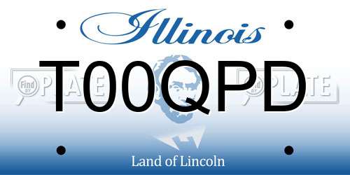 T00QPD Illinois License Plate