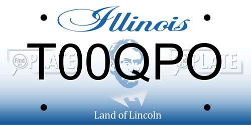 T00QPO Illinois License Plate