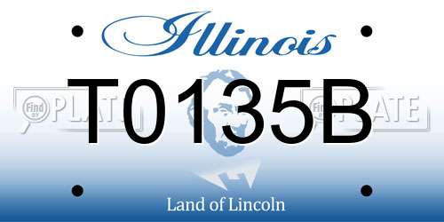 T0135B Illinois License Plate