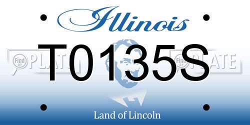 T0135S Illinois License Plate