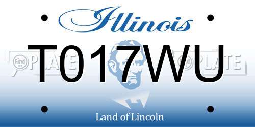 T017WU Illinois License Plate