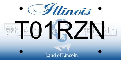 T01RZN Illinois License Plate