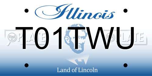T01TWU Illinois License Plate