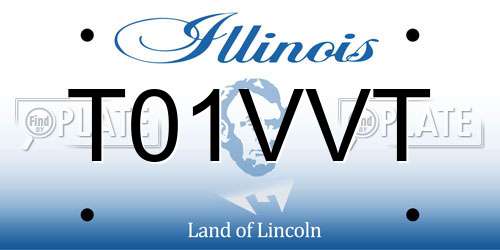 T01VVT Illinois License Plate