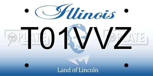 T01VVZ Illinois License Plate