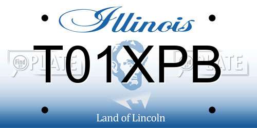 T01XPB Illinois License Plate