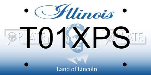 T01XPS Illinois License Plate