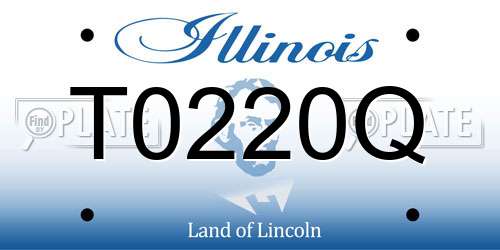 T0220Q Illinois License Plate