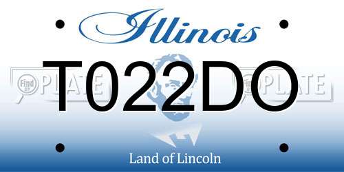 T022DO Illinois License Plate