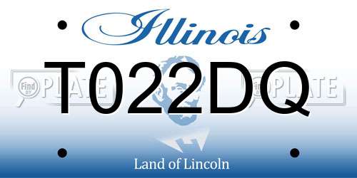 T022DQ Illinois License Plate
