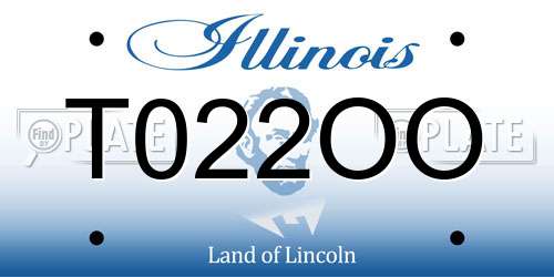 T022OO Illinois License Plate