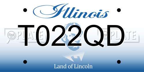 T022QD Illinois License Plate