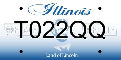 T022QQ Illinois License Plate