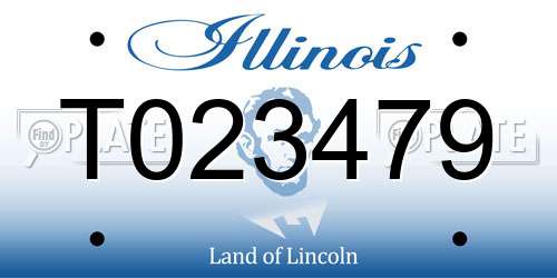T023479 Illinois License Plate