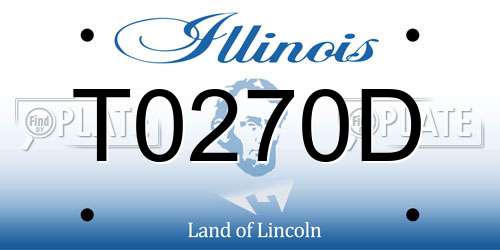 T0270D Illinois License Plate