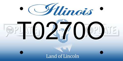 T0270O Illinois License Plate