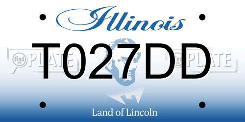 T027DD Illinois License Plate