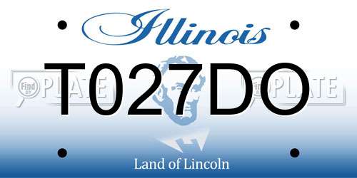 T027DO Illinois License Plate