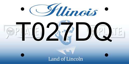 T027DQ Illinois License Plate