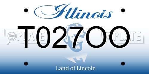 T027OO Illinois License Plate